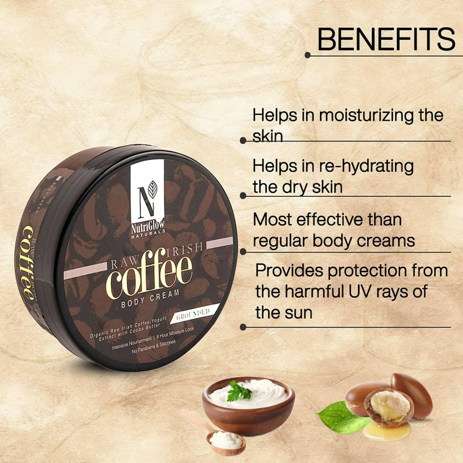 NutriGlow NATURAL'S Coffee Body Cream - Distacart