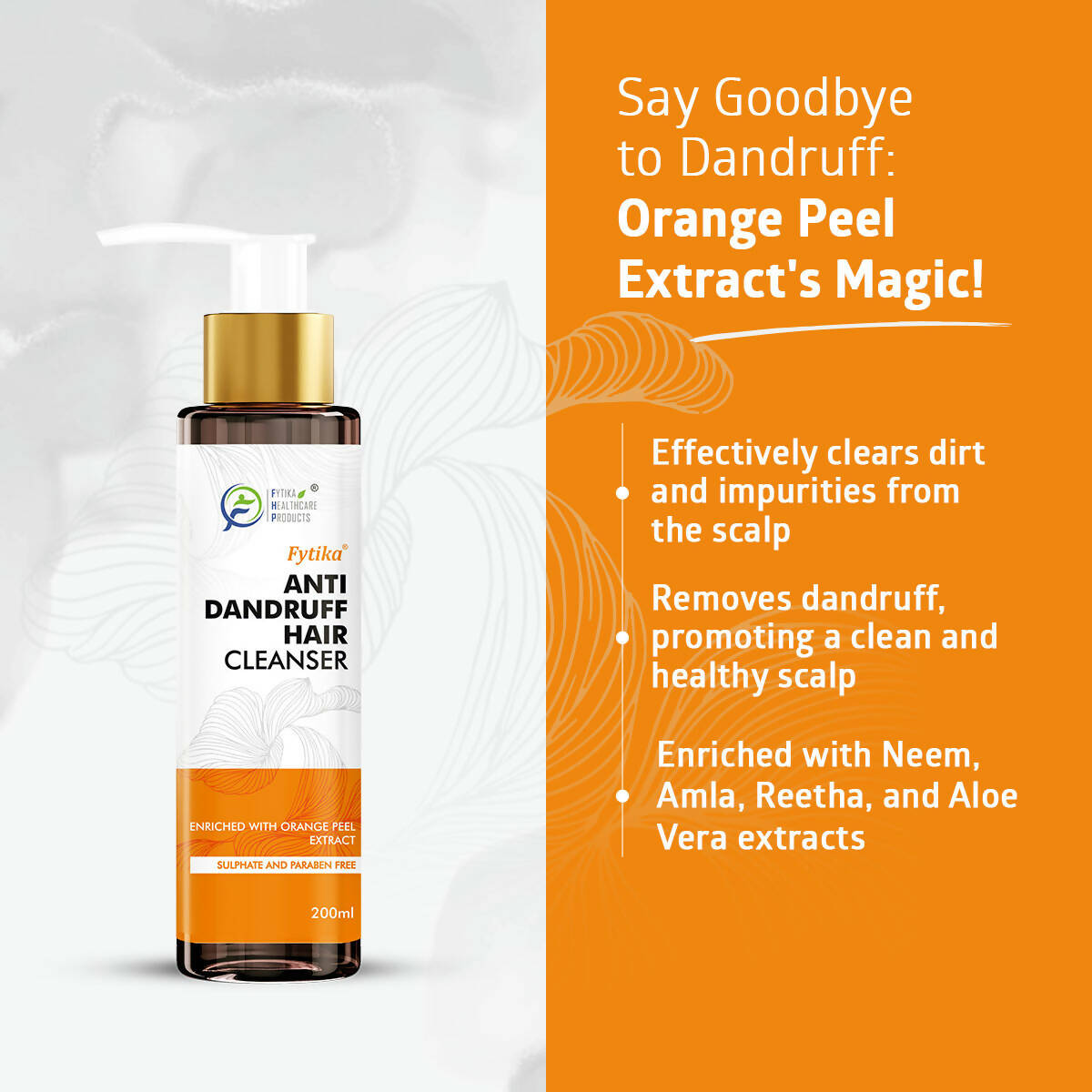 Fytika Anti dandruff Hair Cleanser with Orange Peel Extract - Distacart