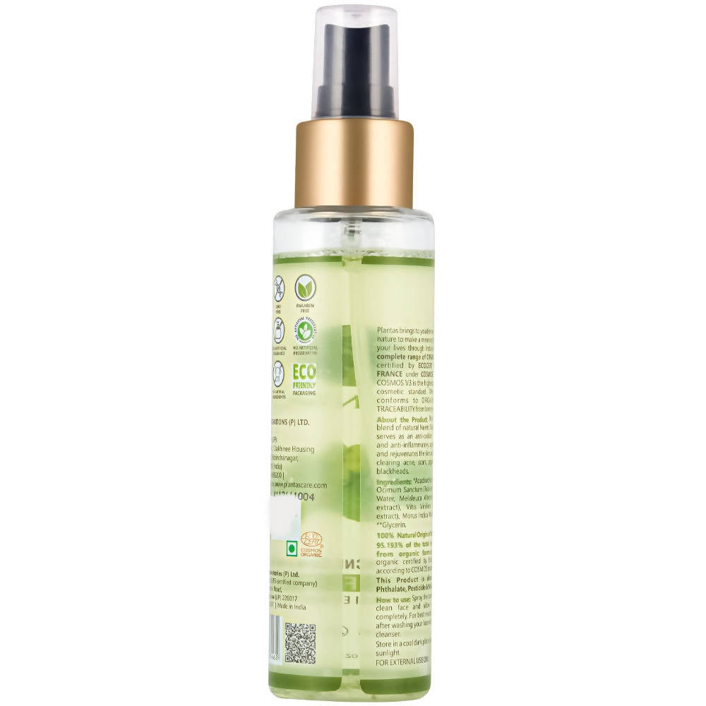 Plantas Purifying & Acne Control Organic Face Toner - Distacart