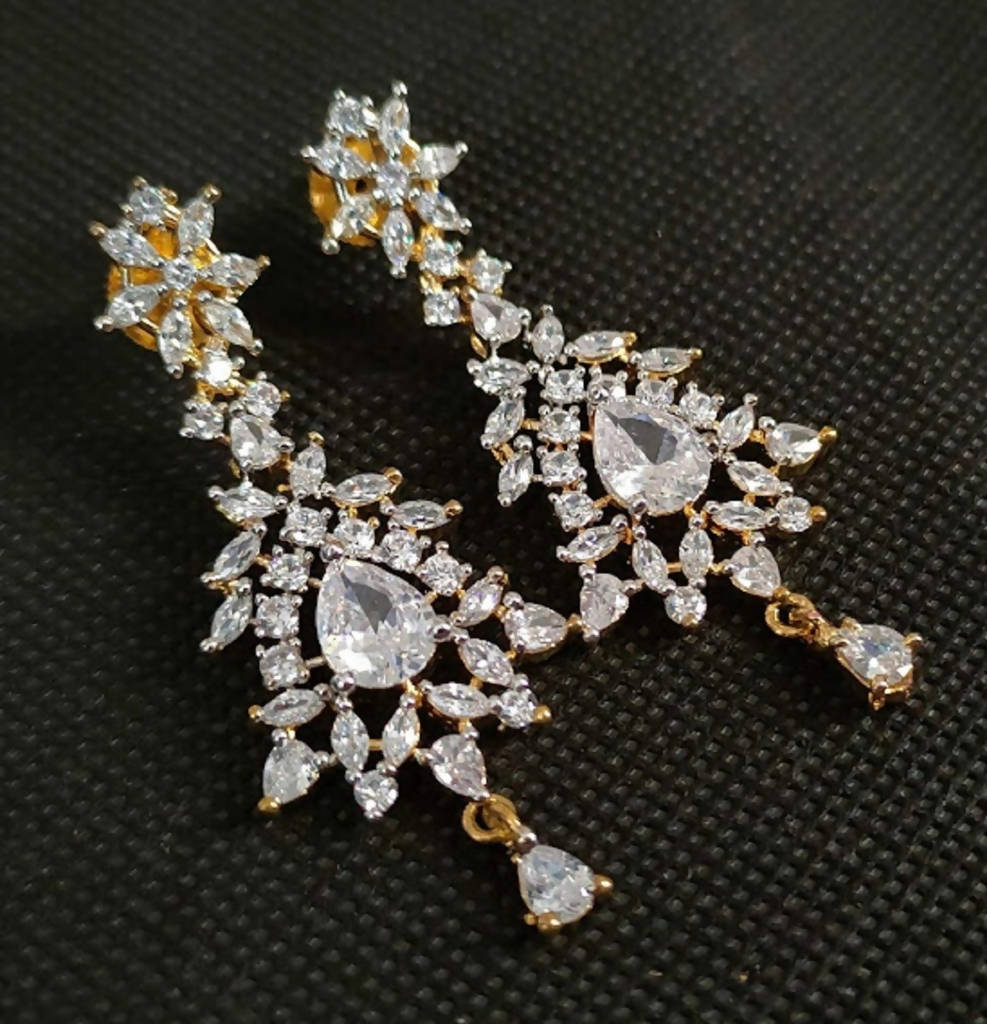 White Designer Earrings - Distacart