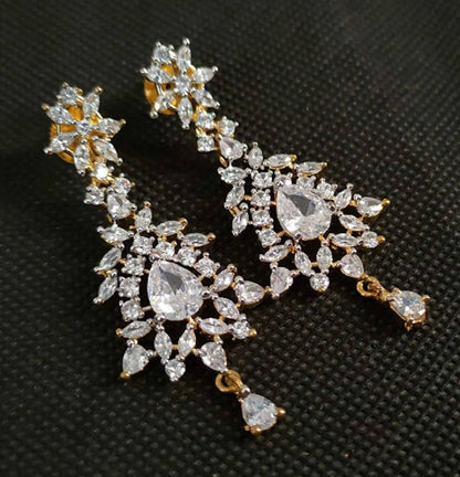 White Designer Earrings - Distacart