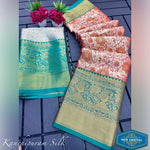 Thumbnail for Malishka Pure Kanjivaram Silk Saree With Blouse Piece - Red & rama - Distacart