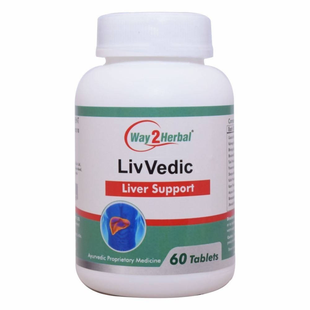 Way2herbal Livvedic Liver Support Tablets