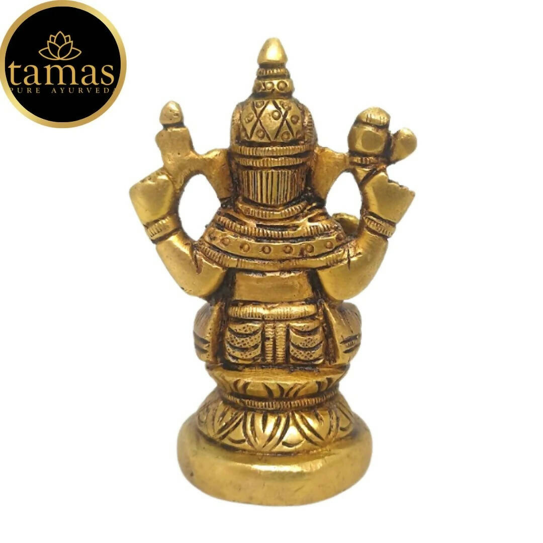 Tamas Brass Handmade Vinayakmoorti Ganesha Statue (Golden) - Distacart