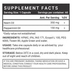 Thumbnail for Inlife Neem Oil Peppermint Oil Capsules