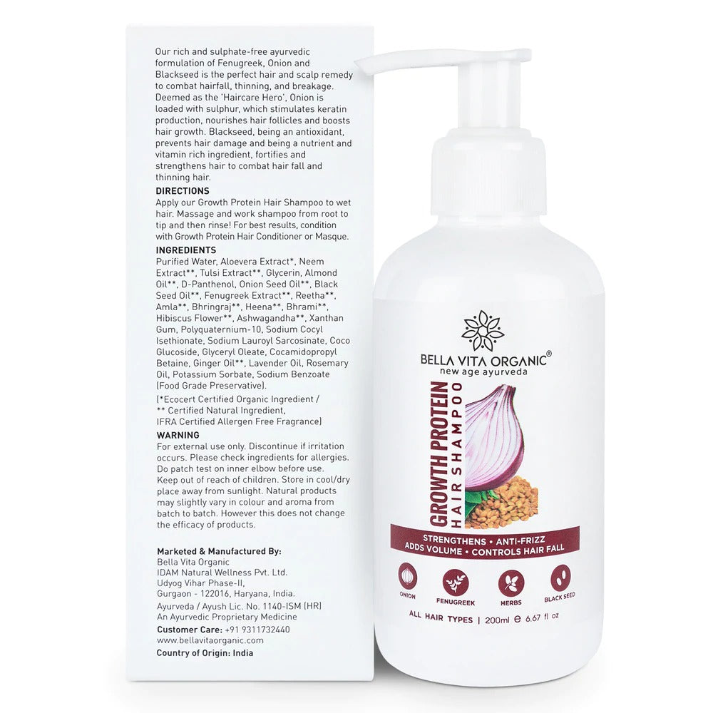 Bella Vita Organic Growth Protein Shampoo & Conditioner Combo