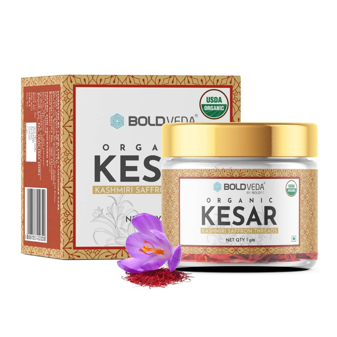 Boldveda Organic Kesar Kashmiri Saffron Threads - Distacart