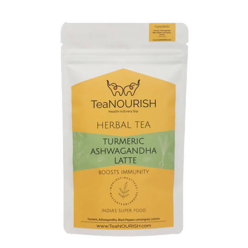 TeaNourish Turmeric Ashwagandha Latte Herbal Tea - Distacart