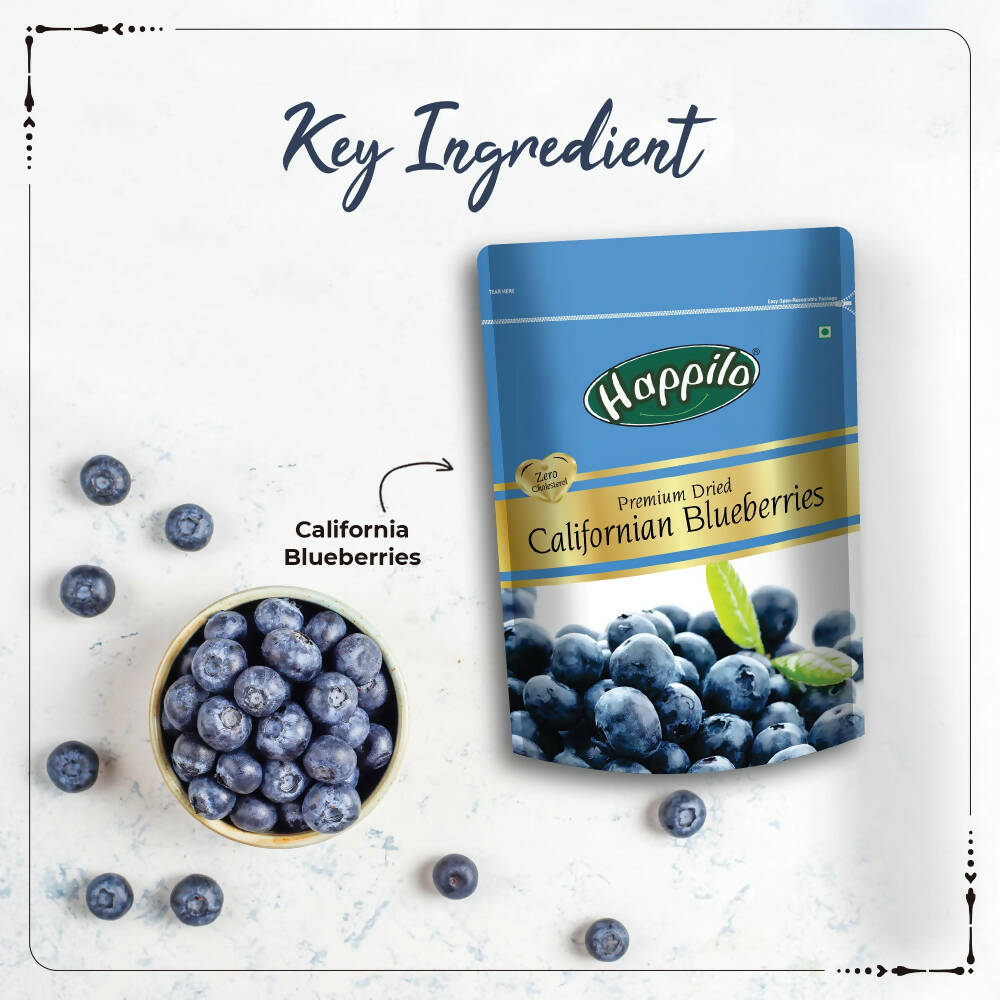 Happilo Healthy & Sweet Calfornian Dried Blueberries - Distacart