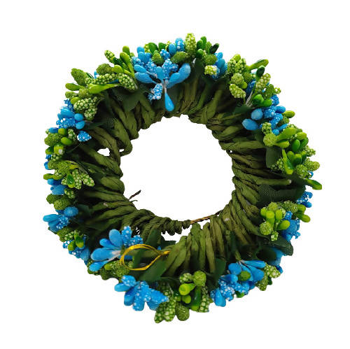 Blue & Green Bridal Pollens Gajra - Distacart