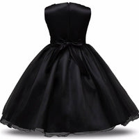 Thumbnail for Asmaani Baby Girl's Black Color Satin A-Line Maxi Full Length Dress (AS-DRESS_22045) - Distacart