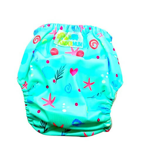 Kindermum Nano Aio Cloth Diaper With 2 Organic Cloth Insert- Seashore For Kids - Distacart
