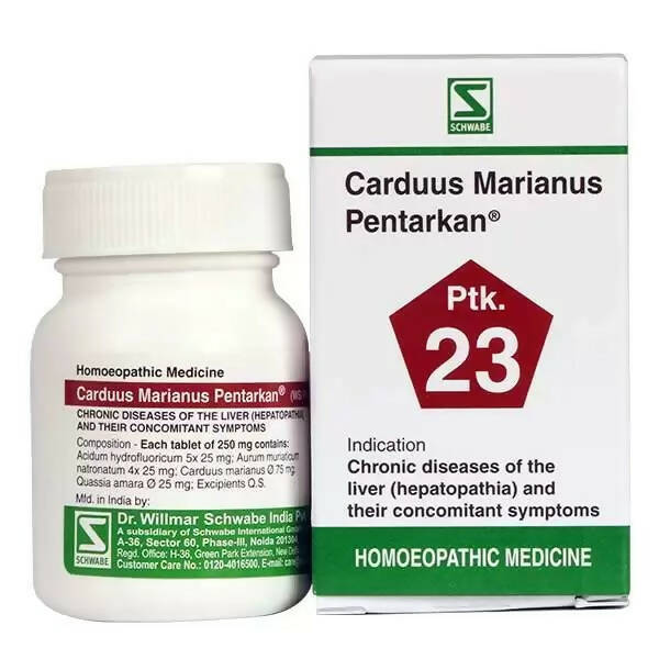 Dr. Willmar Schwabe India Carduus Marianus Pentarkan Ptk 23 Tablets - Distacart
