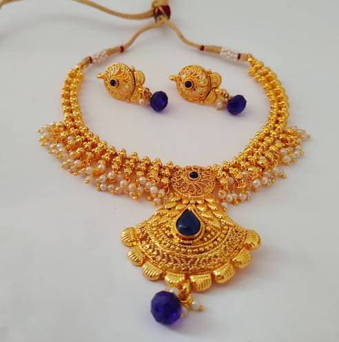 Kemp Designer Loreals Blue Necklace Set