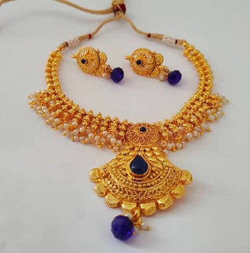 Kemp Designer Loreals Blue Necklace Set
