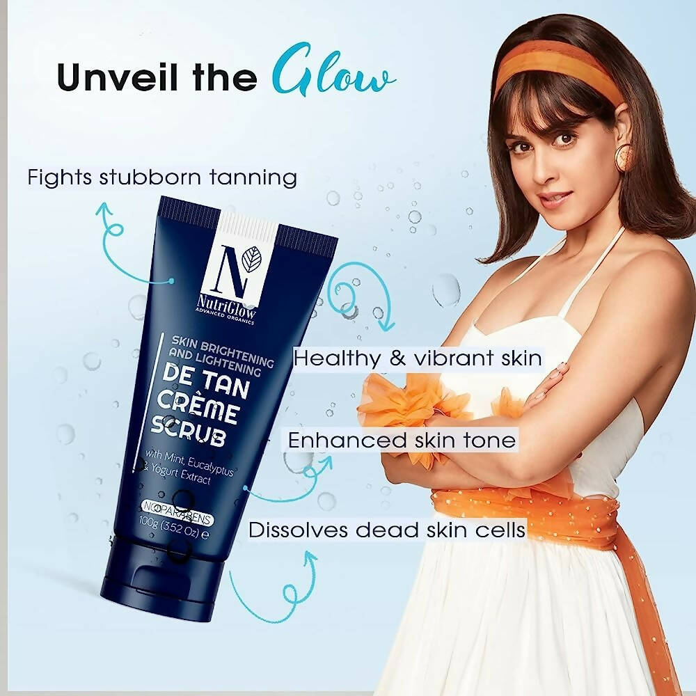NutriGlow Advanced Organic De Tan Creme Scrub - Distacart