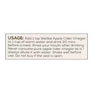 Wellbe Organic Apple Cider Vinegar