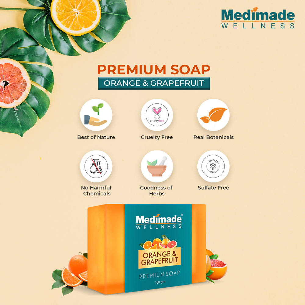 Medimade Wellness Orange & Grapefruit Premium Soap