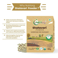 Thumbnail for Nutriorg Certified Organic Shatavari Powder - Distacart