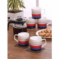 Thumbnail for Coffee Mug Set, 220ml/6.6cm, Set of 6, Multicolour - Distacart