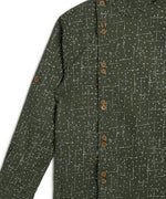 Thumbnail for Manet Boys Full Sleeves Dot Printed Ethnic Shirt - Olive Green - Distacart