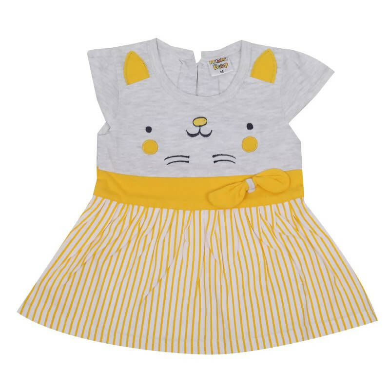 NammaBaby Baby Girl's A-Line Mini Frock Dress - Yellow 120 - Distacart