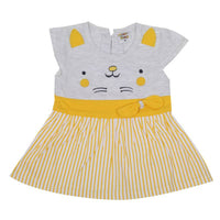 Thumbnail for NammaBaby Baby Girl's A-Line Mini Frock Dress - Yellow 120 - Distacart