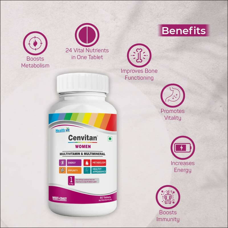 Healthvit Cenvitan Multivitamin Tablets for Women - Distacart