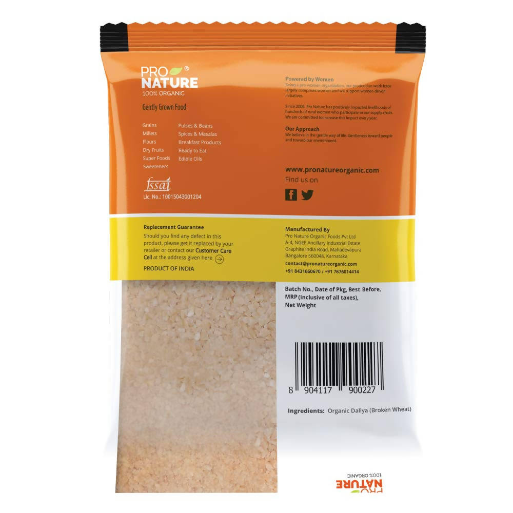 Pro Nature Organic Daliya (Broken Wheat)