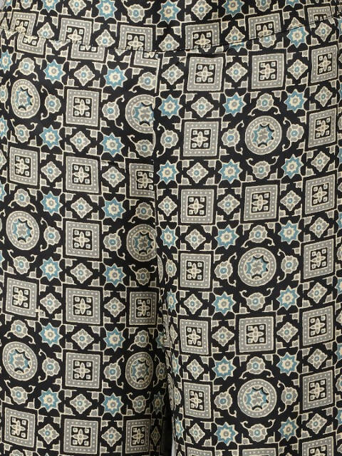 FIORRA Women's Black Cotton A-Line Kurta Palazzo Set - Distacart