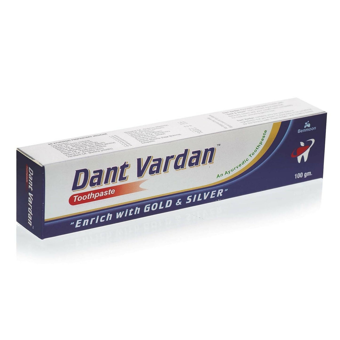 Benmoon Ayurveda Dant Vardan "Enrich With Gold & Silver" Toothpaste - Distacart