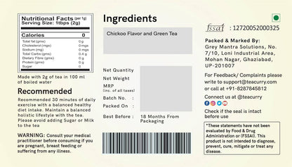 Teacurry Chikoo Green Tea Bags - Distacart
