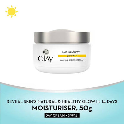 Olay Natural Aura Glowing Radiance Day Cream SPF 15 - Distacart