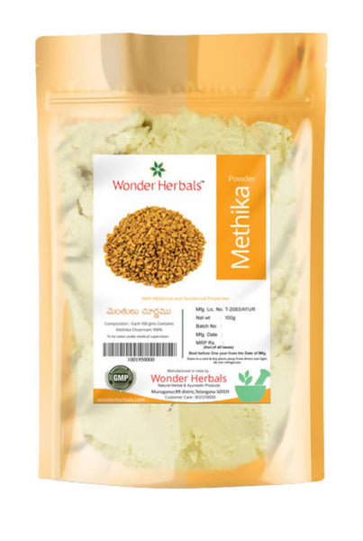 Wonder Herbals Mentulu (Methika,Fenugreek) Powder