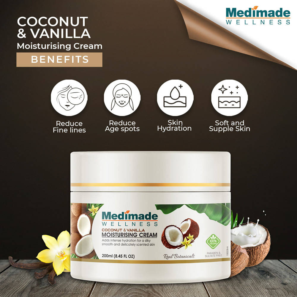 Medimade Wellness Coconut & Vanilla Moisturising Cream - Distacart