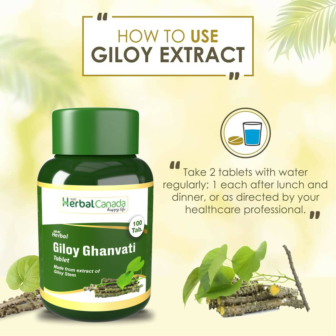 Herbal Canada Giloy Ghanvati Tablets - Distacart