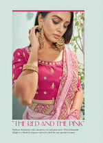 Thumbnail for Light Pink Organza Texture Saree With Unstitched Blouse Piece - Norita Ikshita - Distacart