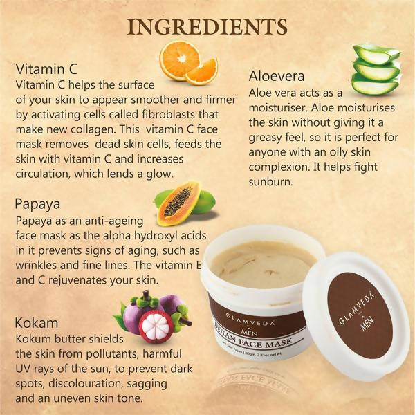 Glamveda Men De-Tan Face Mask