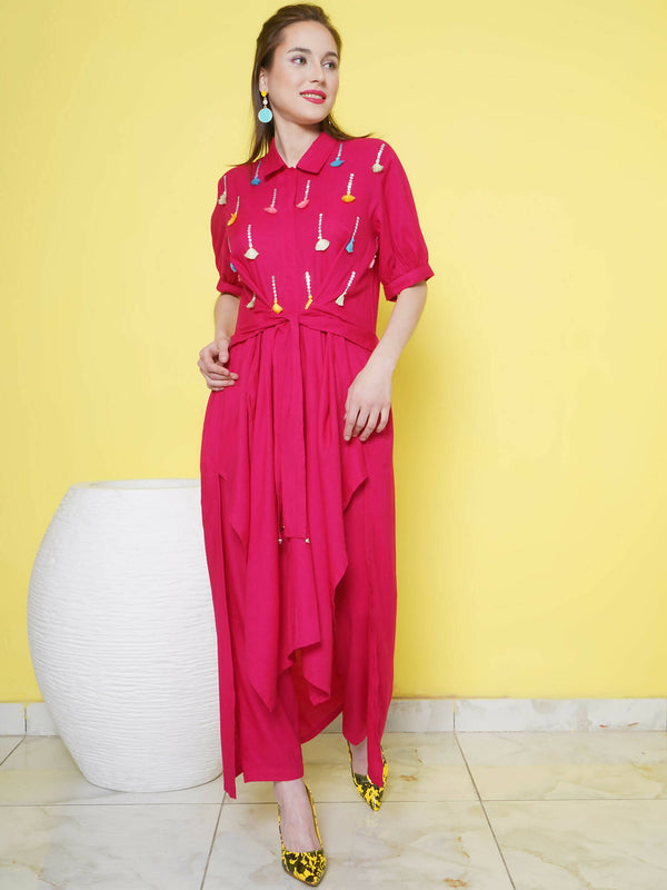Women Republic Pink Rayon Indoester Set - Distacart