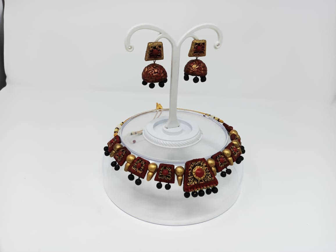 Buy Terracotta Jewelry Multi color Black Chandra Collection Online at Best  Price | Distacart