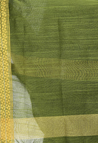 Thumbnail for Mominos Fashion Moeza Handloom Cotton Mehndi Green Dupatta - Distacart