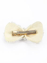 Thumbnail for Priyaasi Women White Pearls Gold Plated Alligator Hair Clip - Distacart