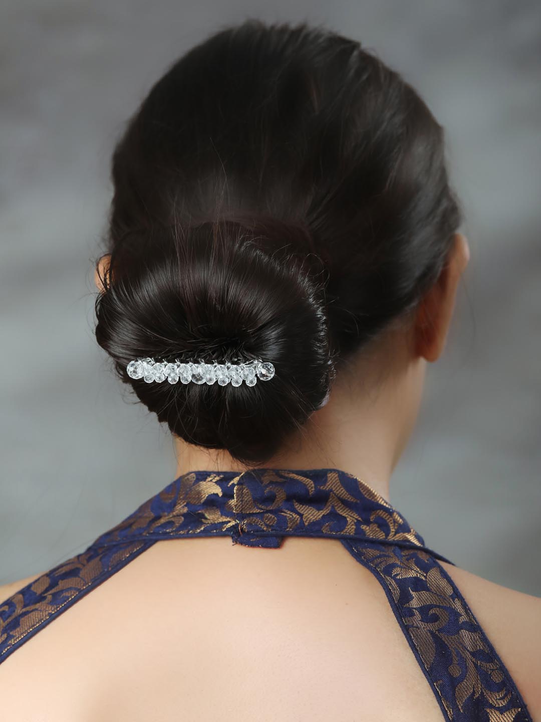 Priyaasi Women White Crystal Pearls Silver Plated Hair Pin - Distacart