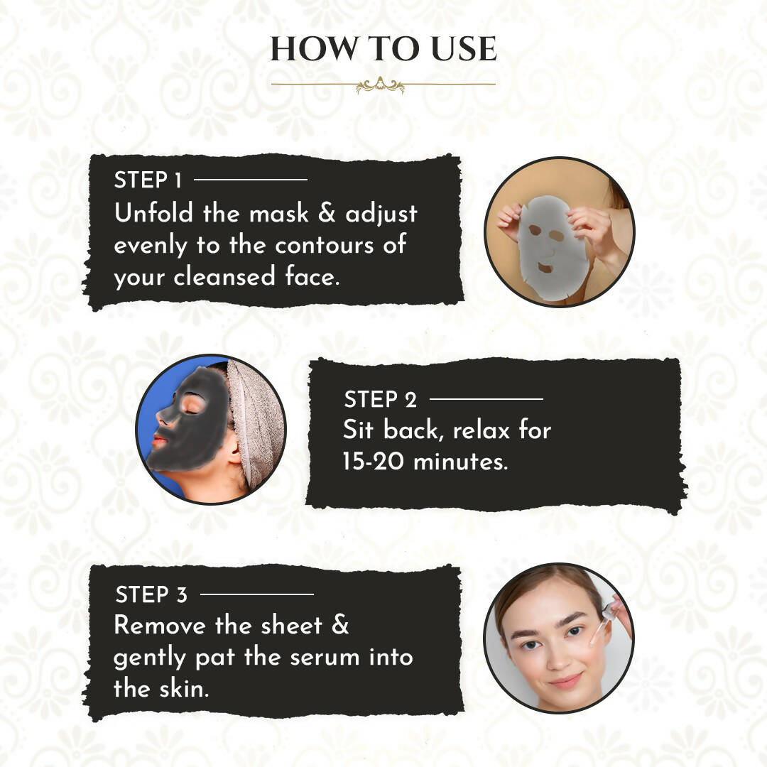 Khadi Essentials Charcoal Serum Sheet Mask - Distacart