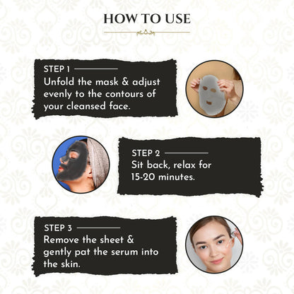 Khadi Essentials Charcoal Serum Sheet Mask - Distacart