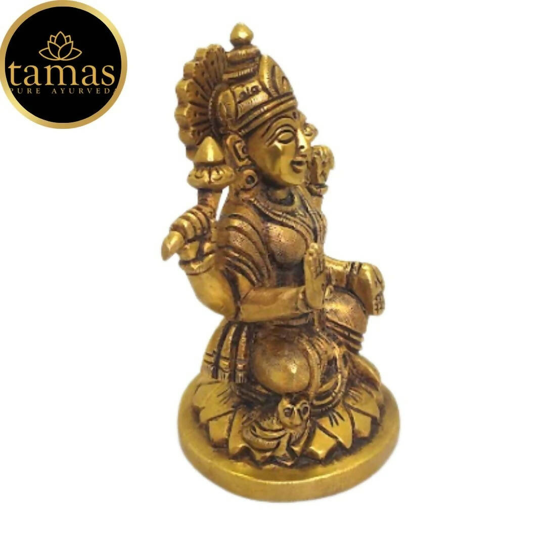 Tamas Brass Lord Ganesh Lakshmi Statue (Golden) - Distacart