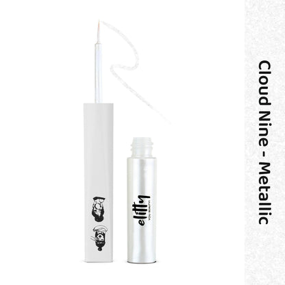 Elitty White Pop Color Metallic Finish Liquid Eyeliner - Cloud Nine (White) - Distacart