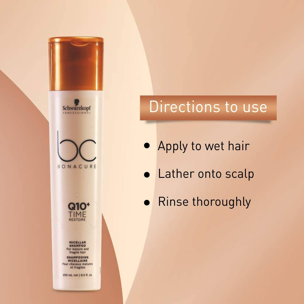 Schwarzkopf Professional BC Bonacure Q10 Time Restore Shampoo How to use