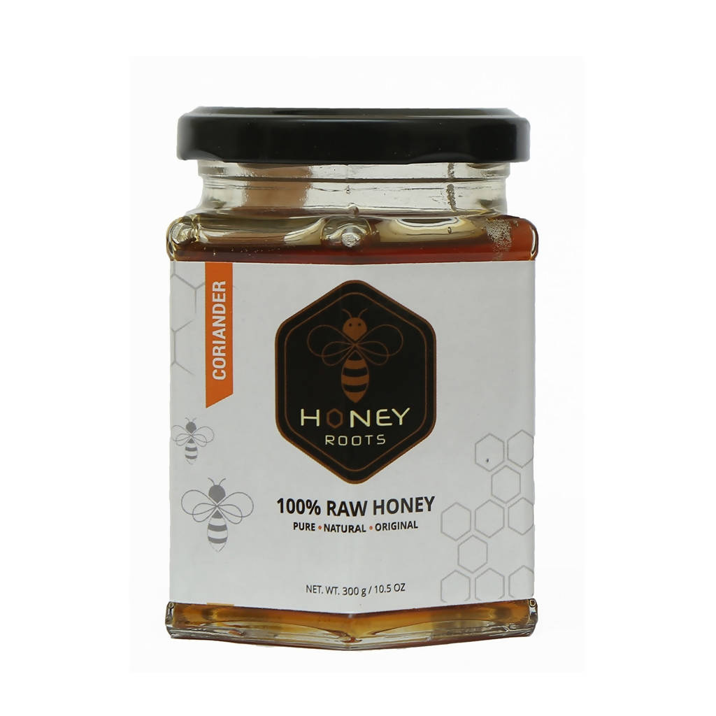 Honey Roots Coriander Flavor Raw Honey - Distacart