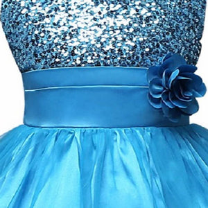 Asmaani Baby Girl's Blue Color Satin A-Line Maxi Full Length Dress (AS-DRESS_22038) - Distacart